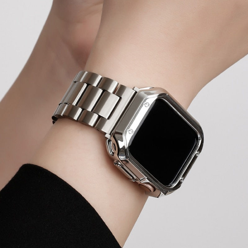 Thumbnail: Stainless Steel titanium alloy Strap For Apple Watch Band Ultra 45mm 44mm 49mm