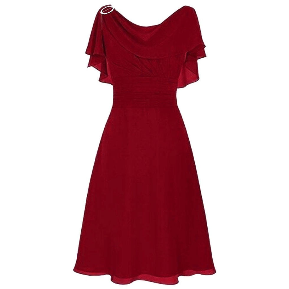 Indexkép: Women Plus Size Formal Midi Dress Wedding Bridesmaid High-Waist Party Ball Prom