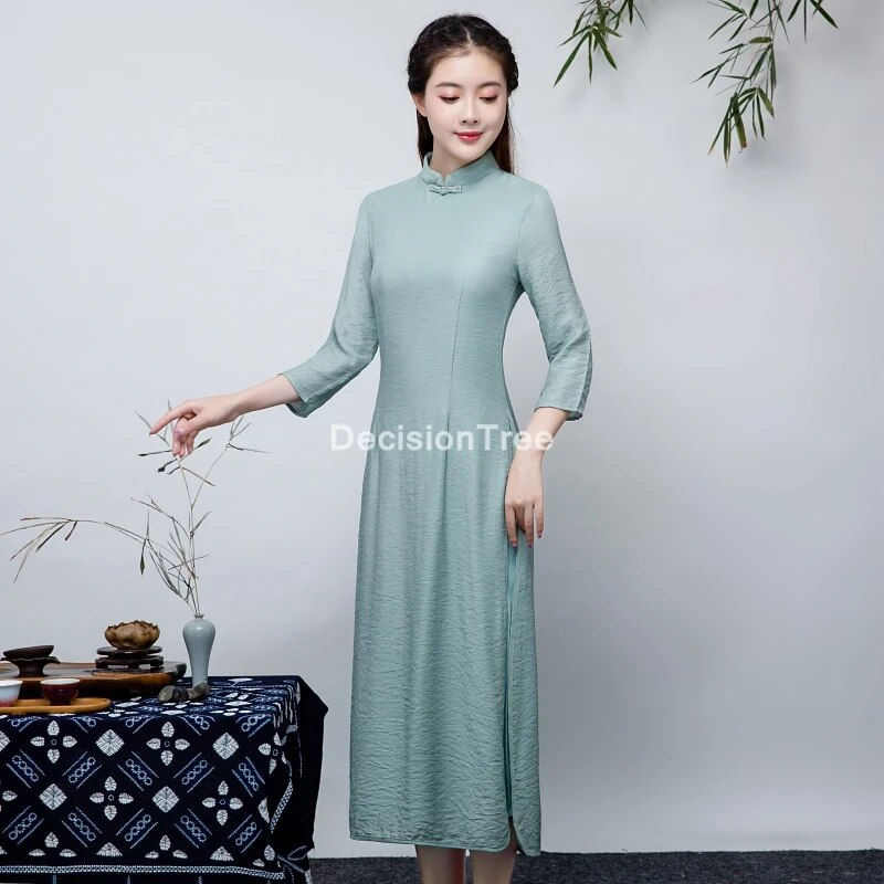 Thumbnail: 2022 vietnam style dress vietnam aodai vietnam traditional dress chiffon cheong