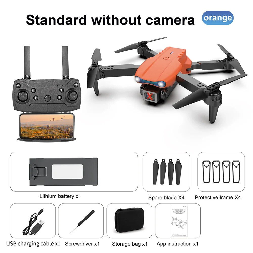 Orange E99 K3 Pro HD 4k Drone Camera High Hold Mode Foldable Mini RC WIFI Aeria