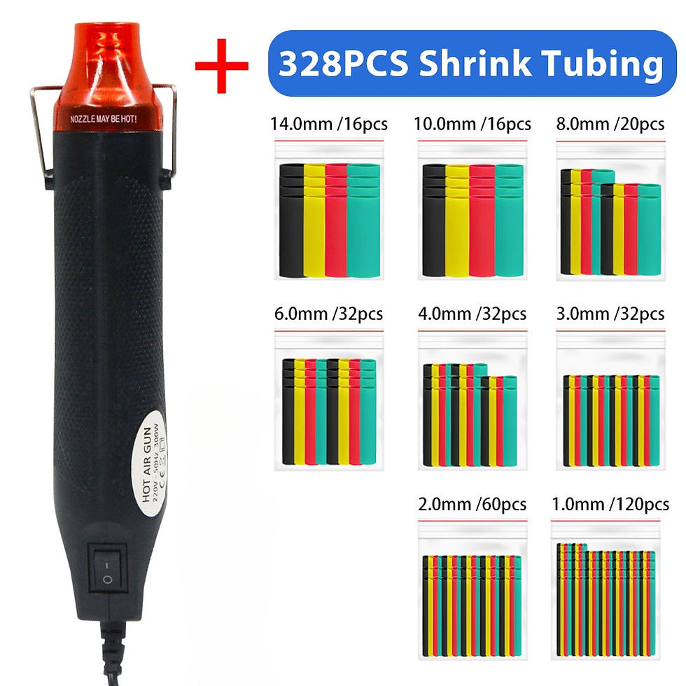 Thumbnail: 300W Heat Gun Electric Power Mini Hot Air Gun Blower with Shrink Tubing Heat Sh
