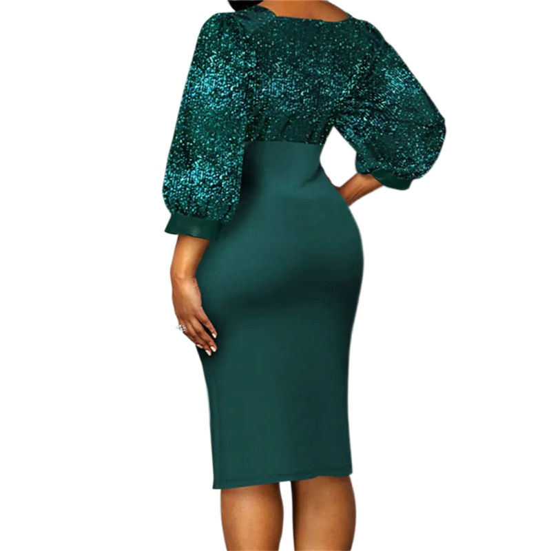Thumbnail: Women'S Plus Size Prom Dresses Sexy V Neck Ruched Bandage Bodycon Elegant Party