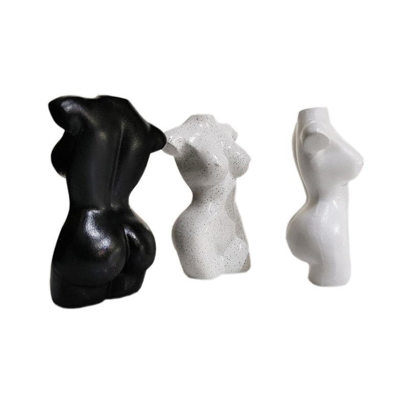 Miniatura: Resin Home Decor Female Body Art Vase Desk Ornaments Women Bust Flower Vase Roo