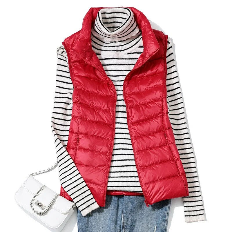 Thumbnail: Autumn Spring Women Lightweight Sleeveless Jackets 2023 New Arrivals Female Off