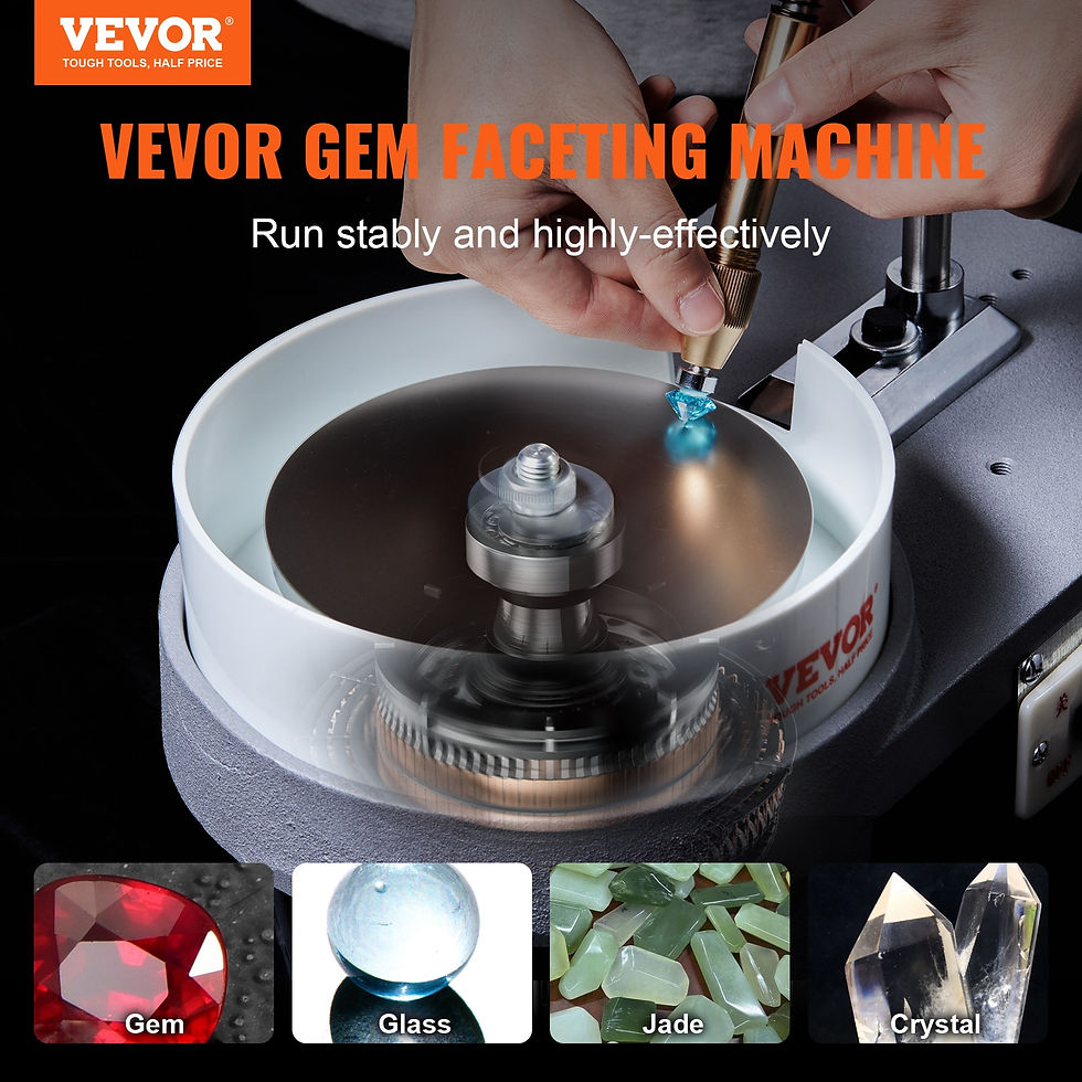 תמונה ממוזערת: VEVOR 180W Gem Faceting Machine 2800RPM Jade Grinding Polisher with Faceted Man