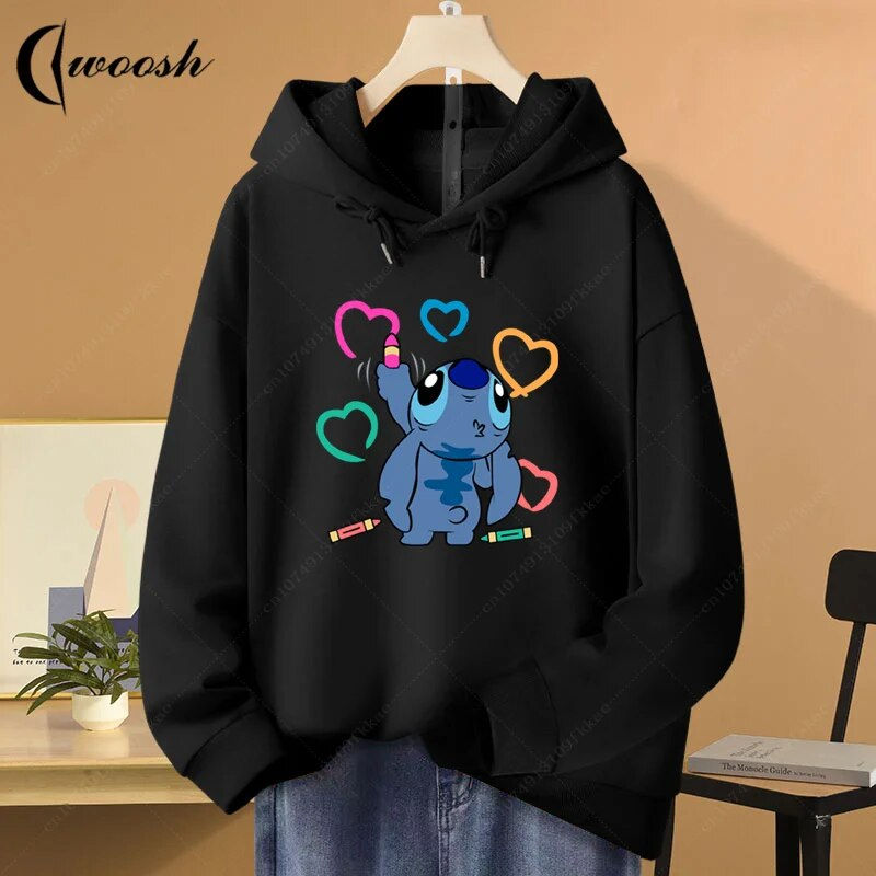 Миниатюра: Plus Size Womens Hoodies Kawaii Cute Fashion Sweatshirt Autumn High Quality Cot