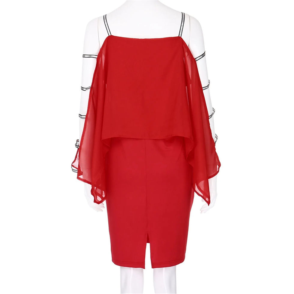 Μικρογραφία: Womens Plus Size Ladder Cut Overlay Asymmetric Chiffon Strapless Mini Dress ves
