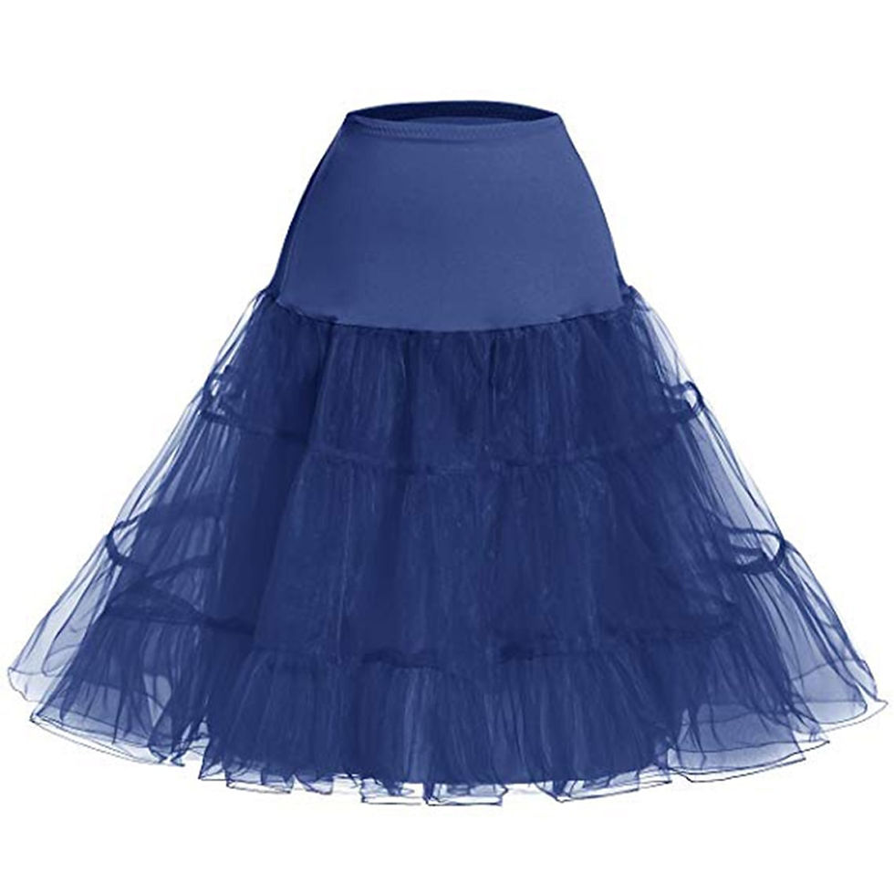 Miniatura: Vintage Soft Tulle Pettiskirt Girls High Waist Elegant Dresses For Women Cockta