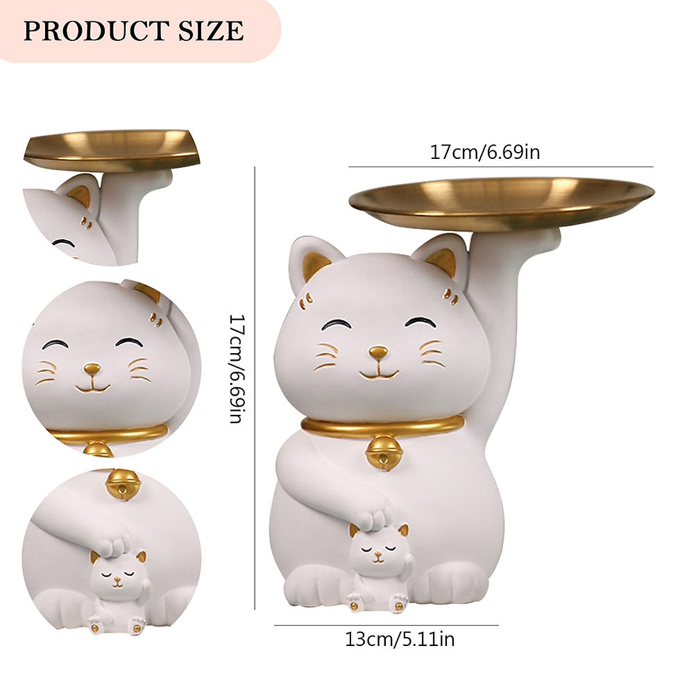 Miniatúra: Resin Cat/Dog Statue Living Room Decor Decorative Tray Sculpture Table Ornament