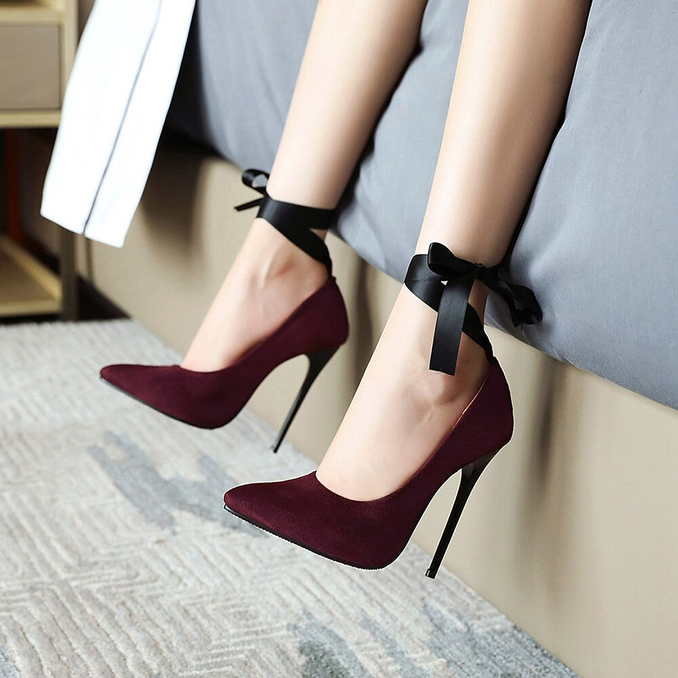Thumbnail: Brand New Sweet Wine Red Apricot Women Pumps Elegant Stiletto High Heels Lady P
