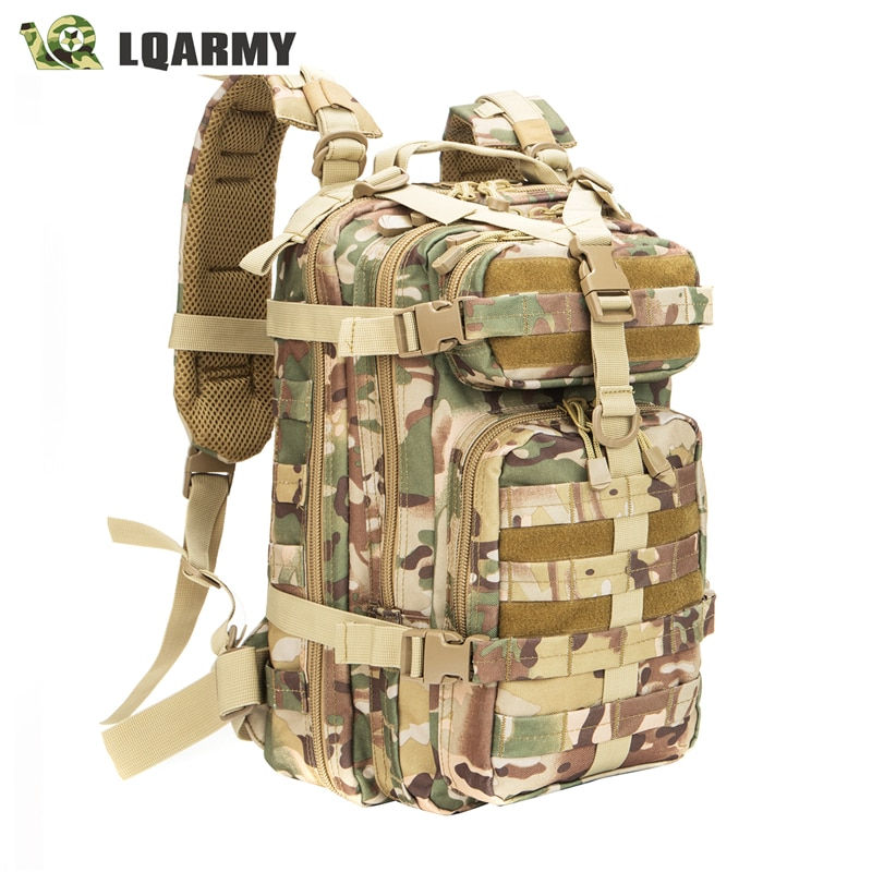 Thumbnail: Men Army Military Tactical Backpack 1000D Polyester 30L 3P Softback Outdoor