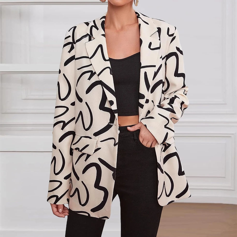 תמונה ממוזערת: Plus Size Women's Suit Jacket 2023 Autumn Winter Korean Casual Oversized Fashio