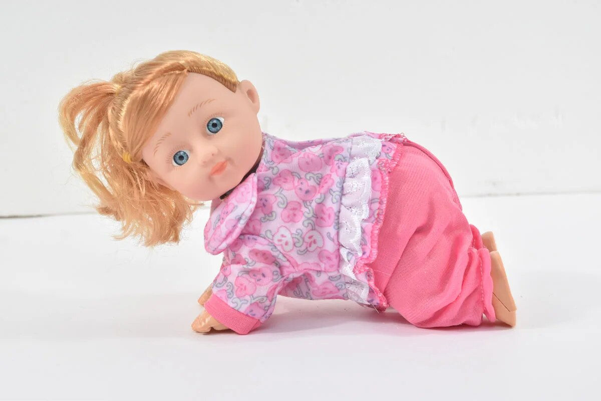 Cute Crawling Music Doll 10-inch Beautiful Electric  Singing and Dancing  Girl
