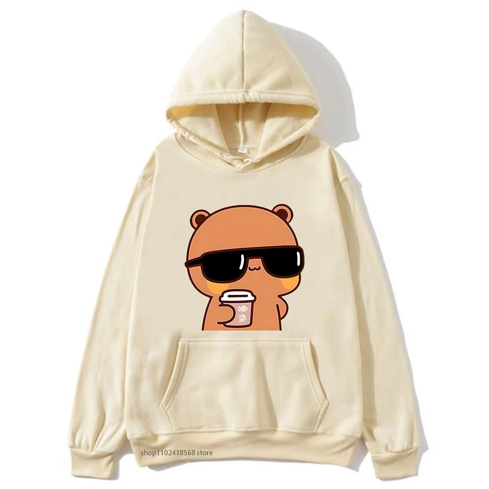 Миниатюра: Couple Hoodies Bubu Is Watching Movie With Dudu Plus Size Sweatshirt Cartoon Ka