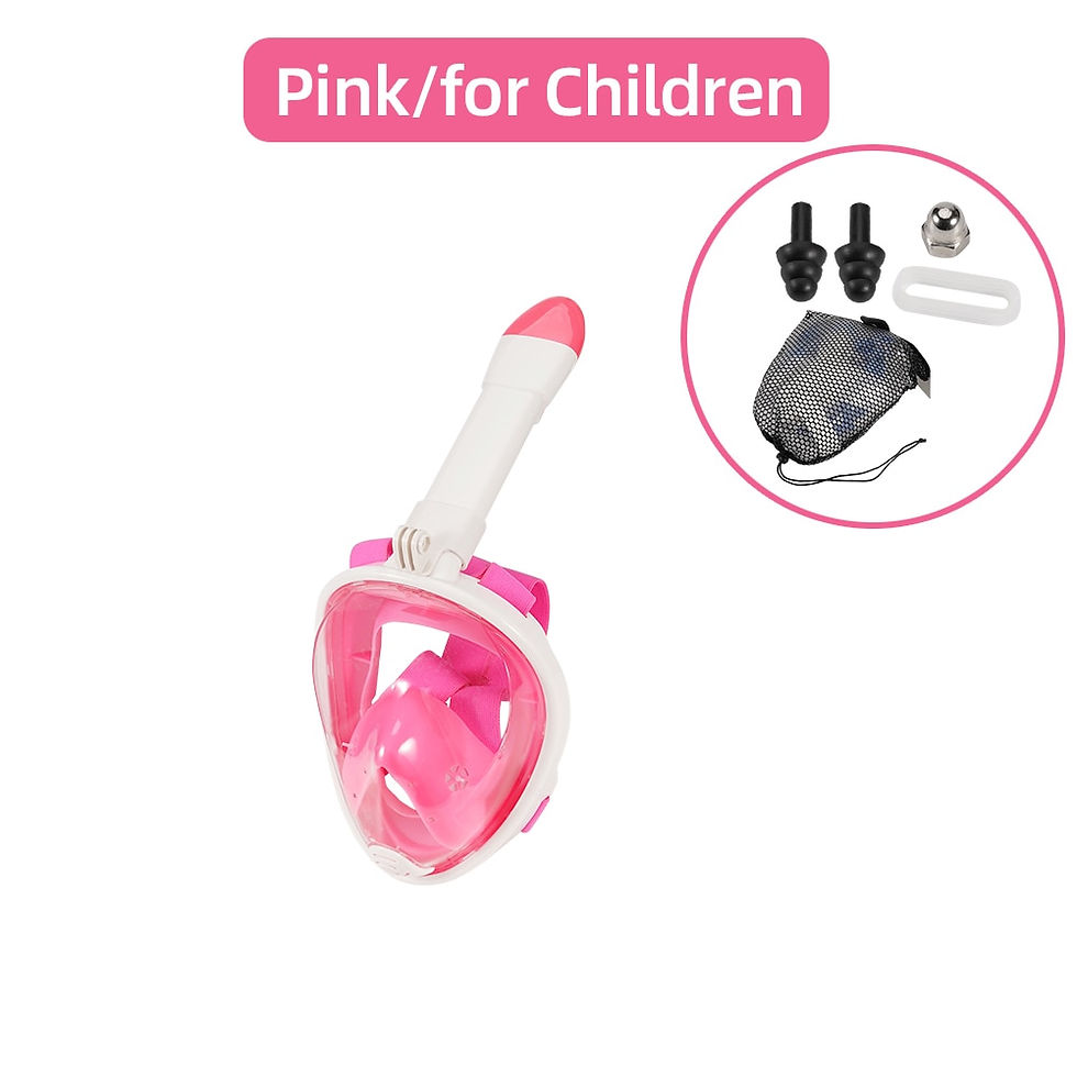 Thumbnail: Full Face Snorkel Mask Snorkeling Swimming Diving Mask Wide View Anti-Fog Anti-