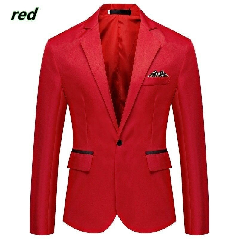 Thumbnail: Slim Fit Man Blazer Office Blazer Suit Jacket Mens Jackets Wedding Dress Jacket