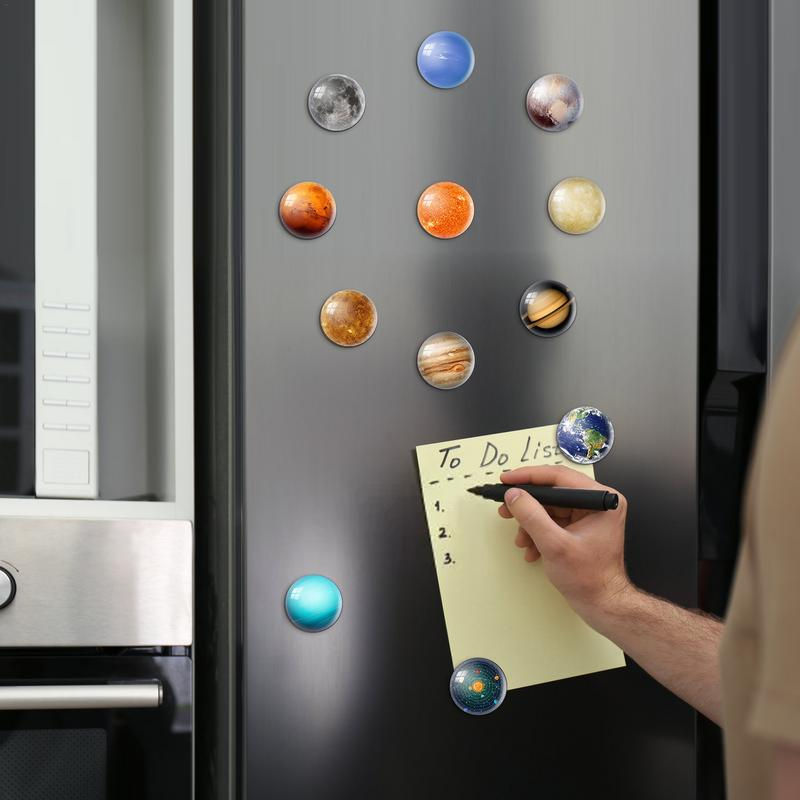 Thumbnail: Planet Magnets For Fridge Round Space Magnetic Stickers Aesthetic 12pcs