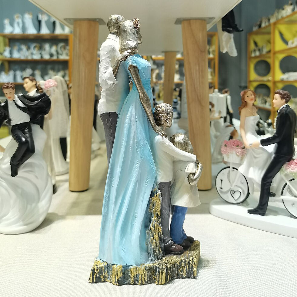 Miniatura: Zayton Family Statues Resin Crafts Home Decoration Sculptures Figures