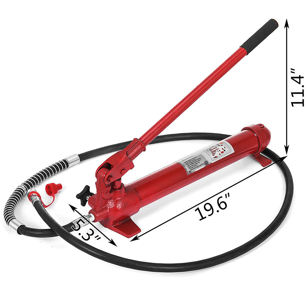 Thumbnail: VEVOR 10 Ton Power Hydraulic Cylinder Jack 1.4M Oil Tube Autobody Frame