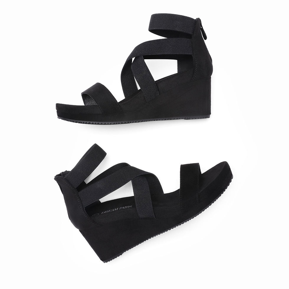 Thumbnail: Dream Pairs Fashion Wedge Sandals for Women Summer 2022 Casual Non-slip