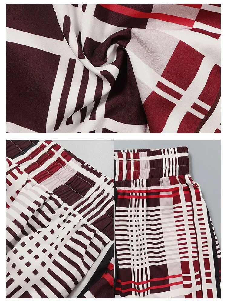 Thumbnail: Plus Size 2023 Fashion Trend Pants Women's Spring High Waist Striped Wide Leg P