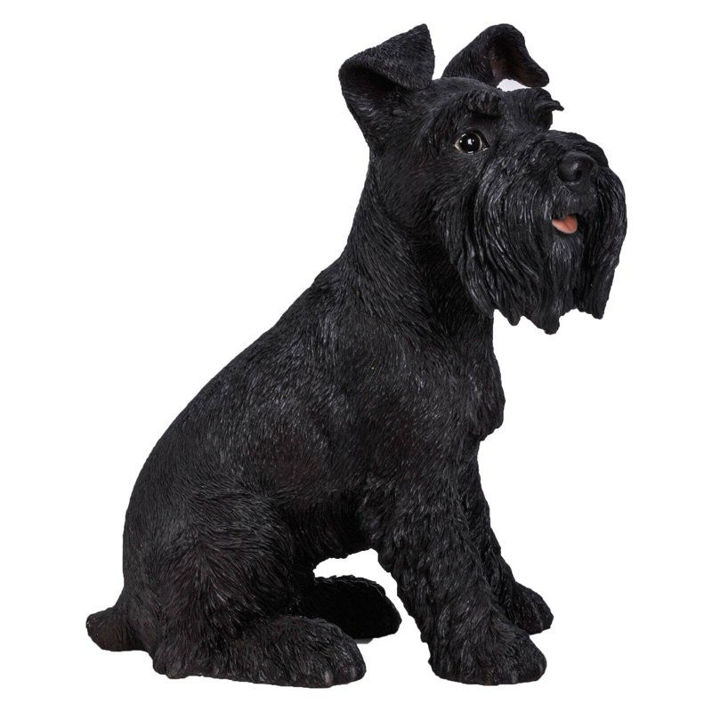 Miniatura: SCHNAUZER STATUE Banksy Middle finger Butterflies real Mini statue David statue
