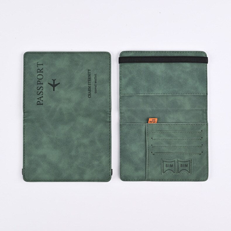 Thumbnail: Men PU Leather Wallet Travel Passport Purse Card Male Travel Accessories Hand C