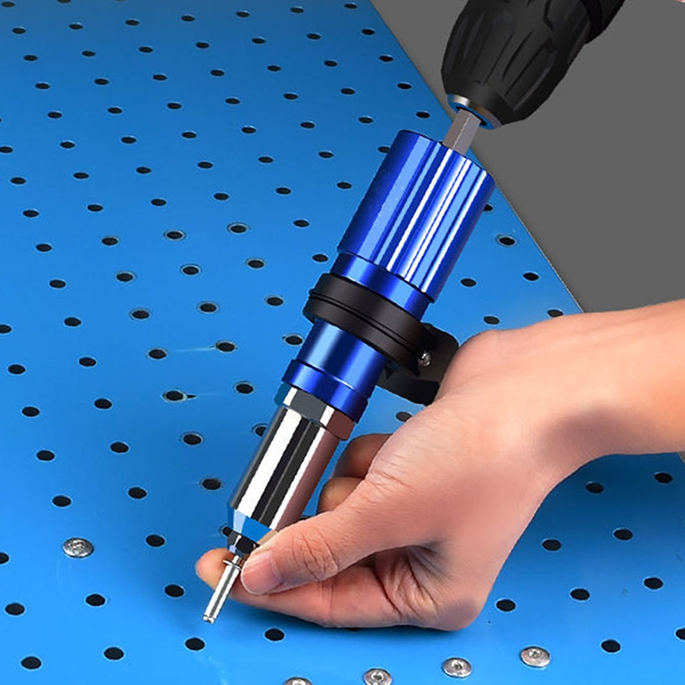 Thumbnail: Electric Rivet Gun 2.4mm-4.8mm rivet nut gun drill adapter Cordless riveting to