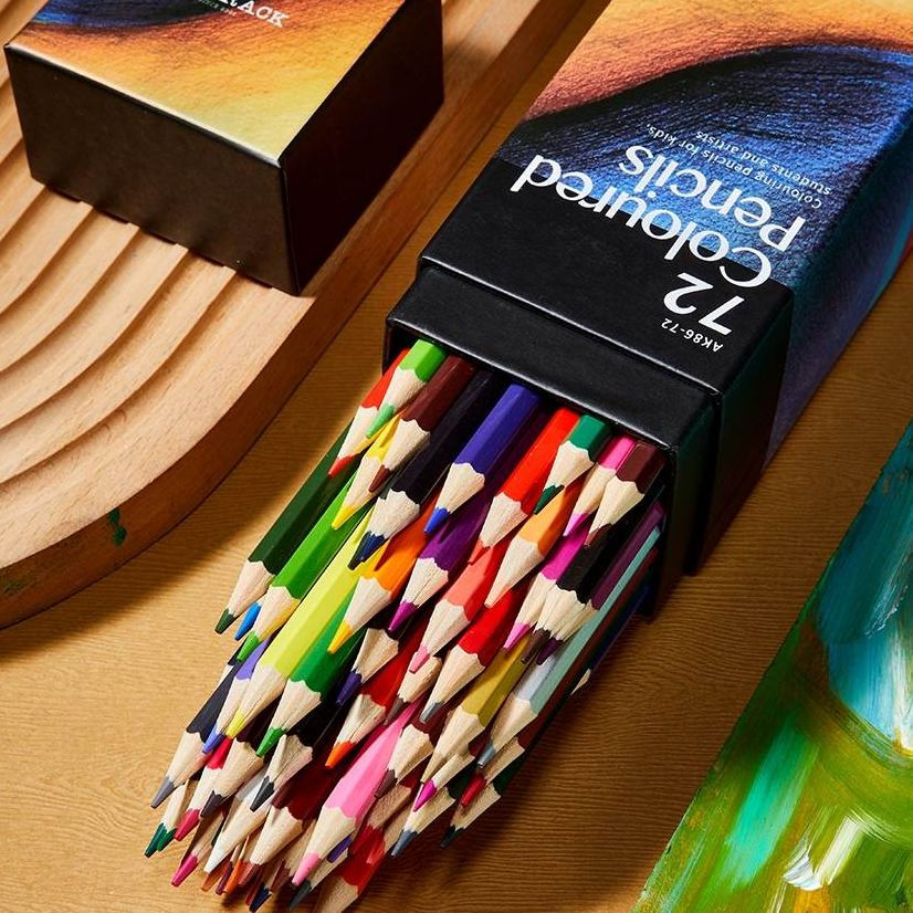 Thumbnail: 12/24/48/72 Colors Color pencil  DIY set includes: Wooden Color Pencil Sharpene