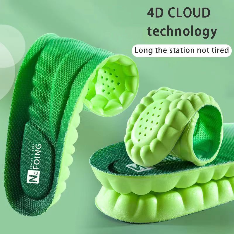 PU Feet Sole Soft Orthopedic Sport Insoles for Breathable Shock Absorption Runn