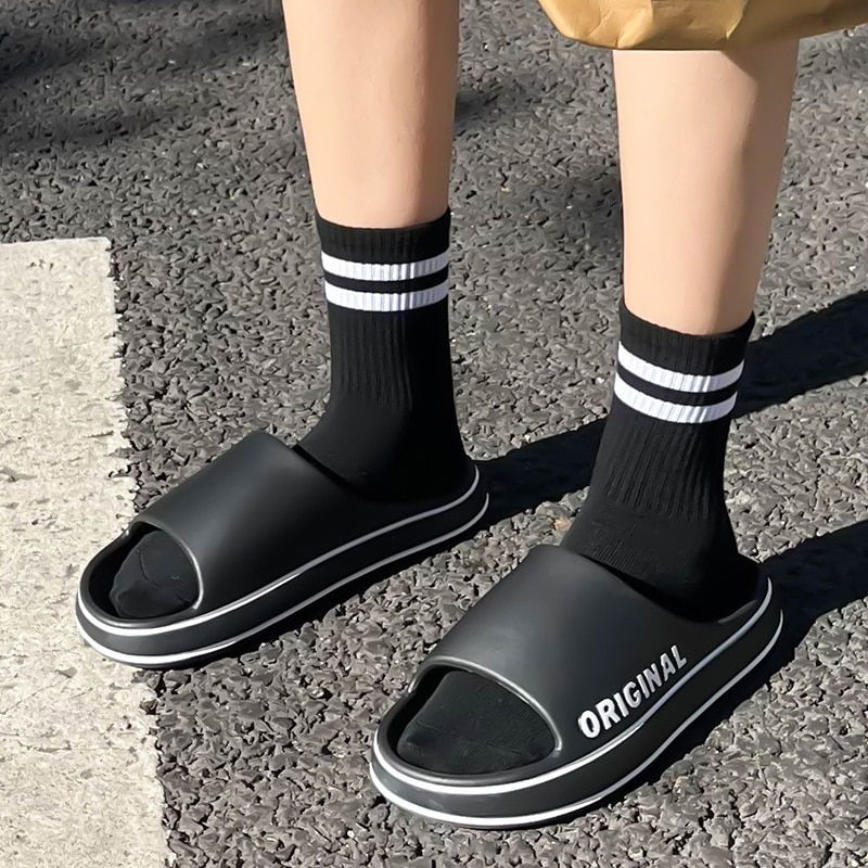Miniatyrbilde: Men Trend New Summer Slippers EVA Soft Bottom Cloud Slides Light Beach Shoes Ma