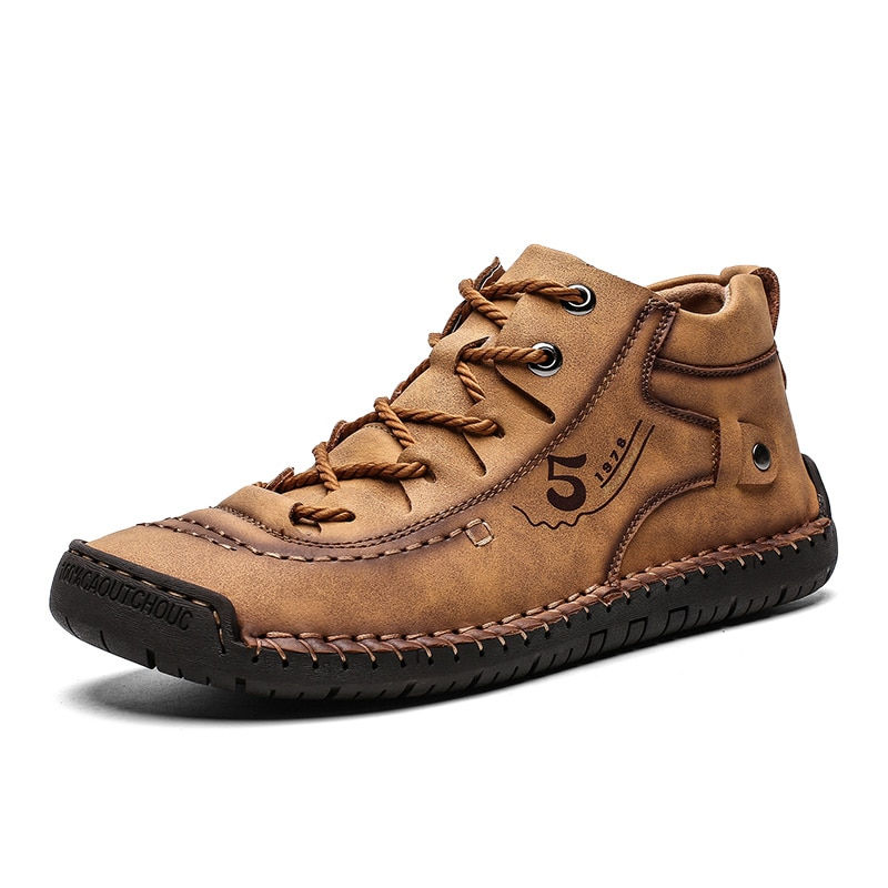 Thumbnail: Handmade Leather Casual Men Shoes Winter With Fur Shoes Men Loafers Comfort Wal