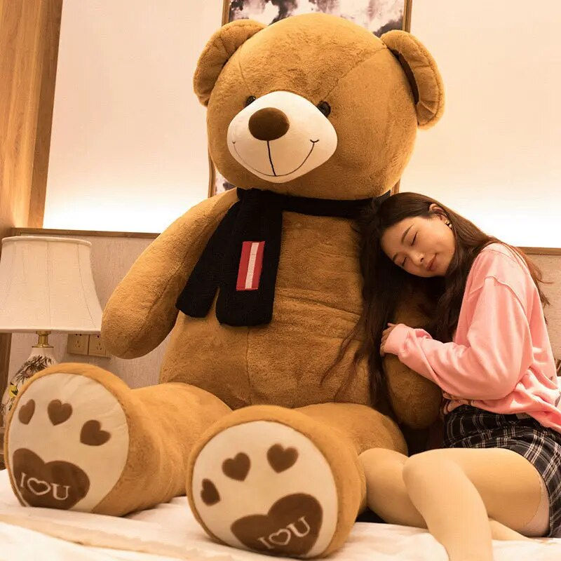 Thumbnail: Hot New Big Size Of 100cm High Quality Stuffed Lovers Teddy Bear Toys Big Hugs