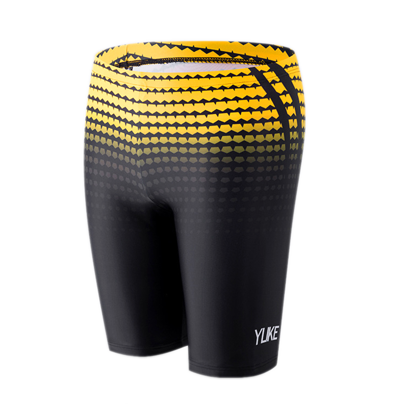 Thumbnail: YUKE Men's Swimming Trunks Shorts Long to Knee Competitive Swim Training Swimsu