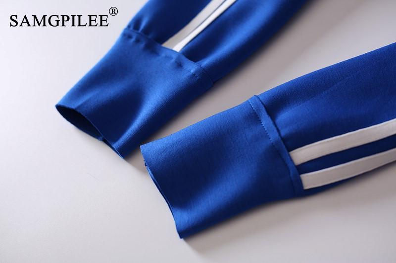 Thumbnail: Dresses For Women 2022 Autumn Classic Sports Style European Letter Patch Stripe