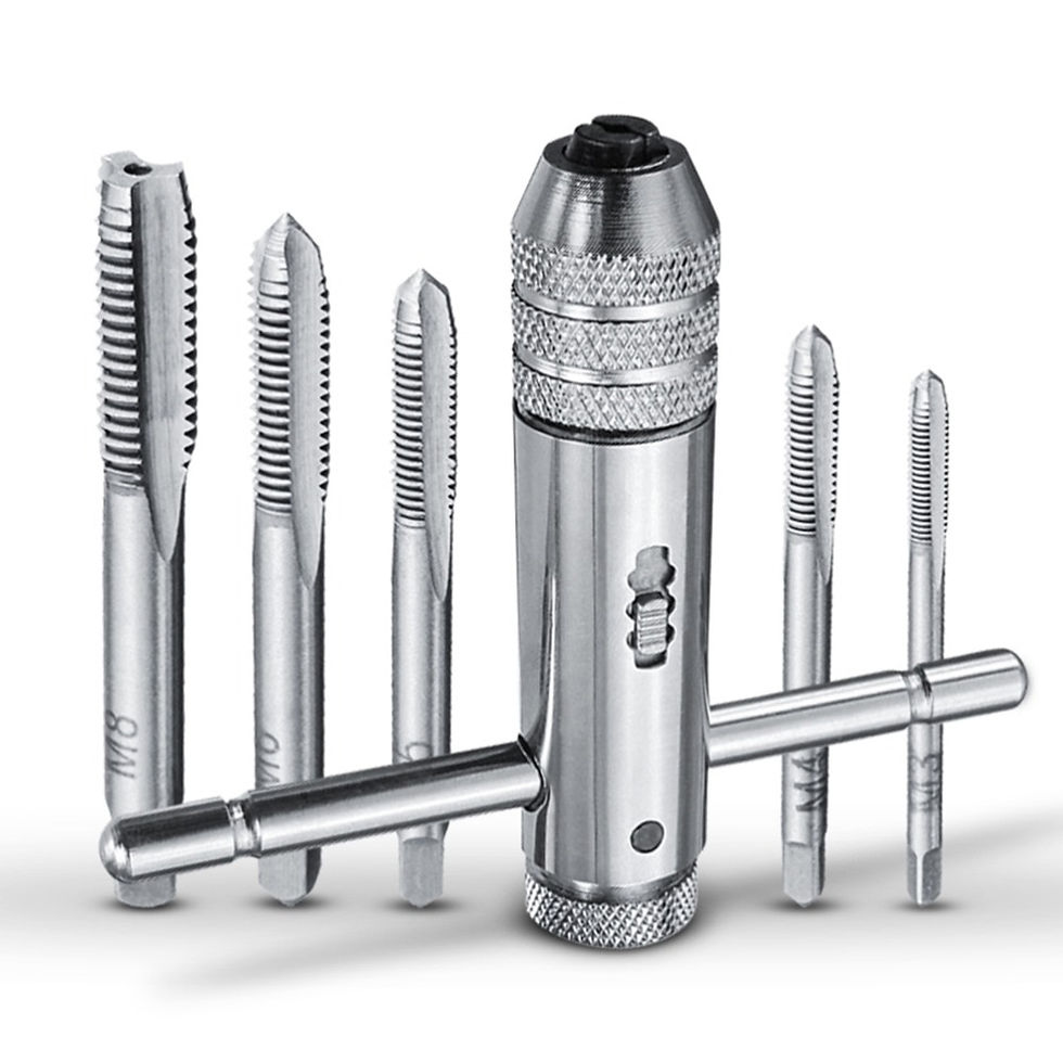 Thumbnail: 5PCS/Set Adjustable M3-M8 T-Handle Ratchet Tap Wrench Machinist Tool