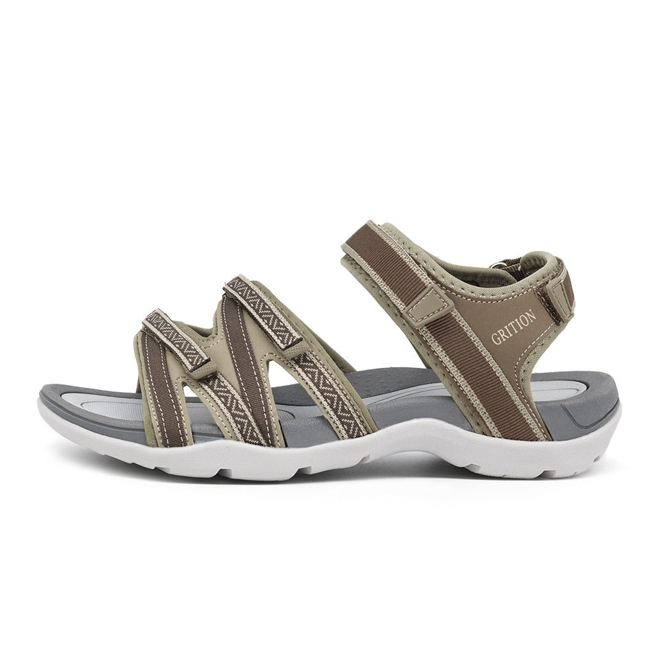 Thumbnail: GRITION Womens Beach Sandals Fashion 2022 Outdoor Flat Sandals Breathable