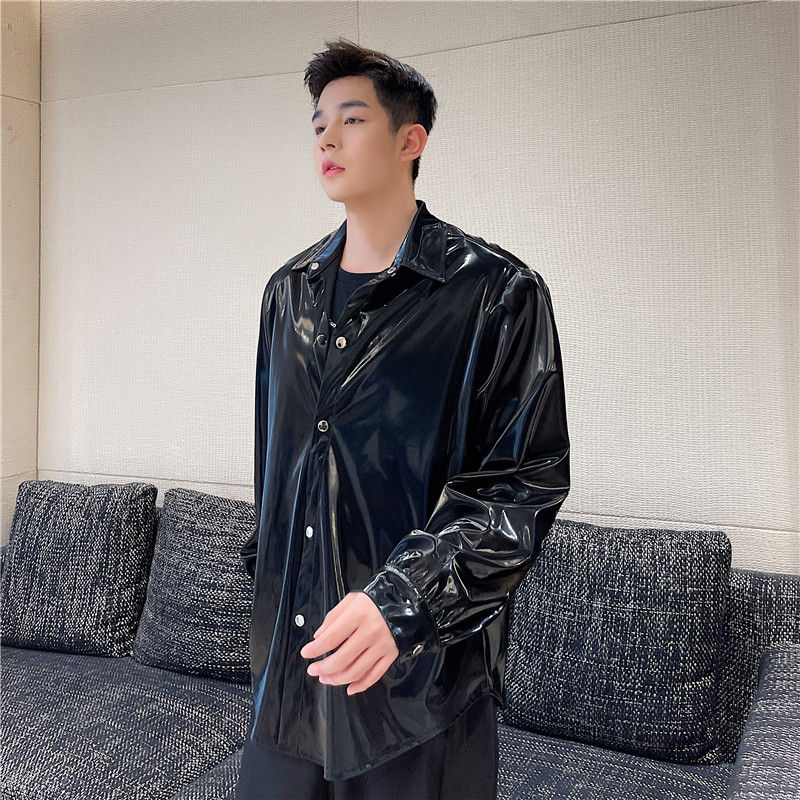 Miniaturbild: Bright Face Black Loose Fashion Coat