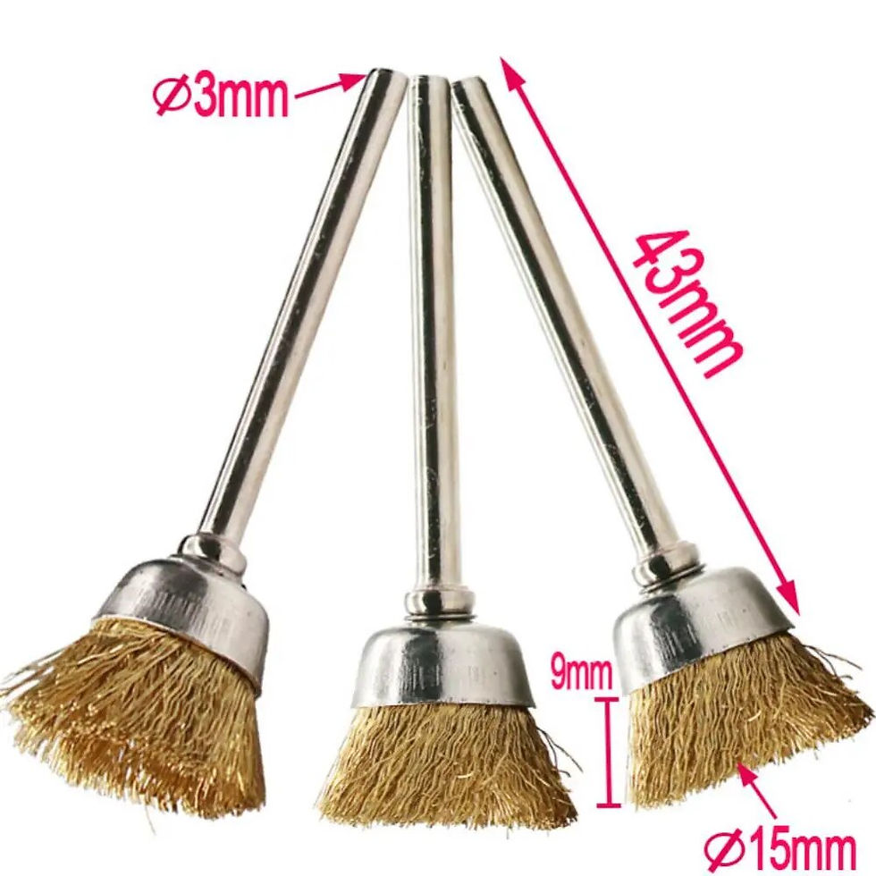 サムネイル： 15Pcs Wire Wheel Cup Brush Set Drill Polishing Dremel Tools Crimped Stainless S