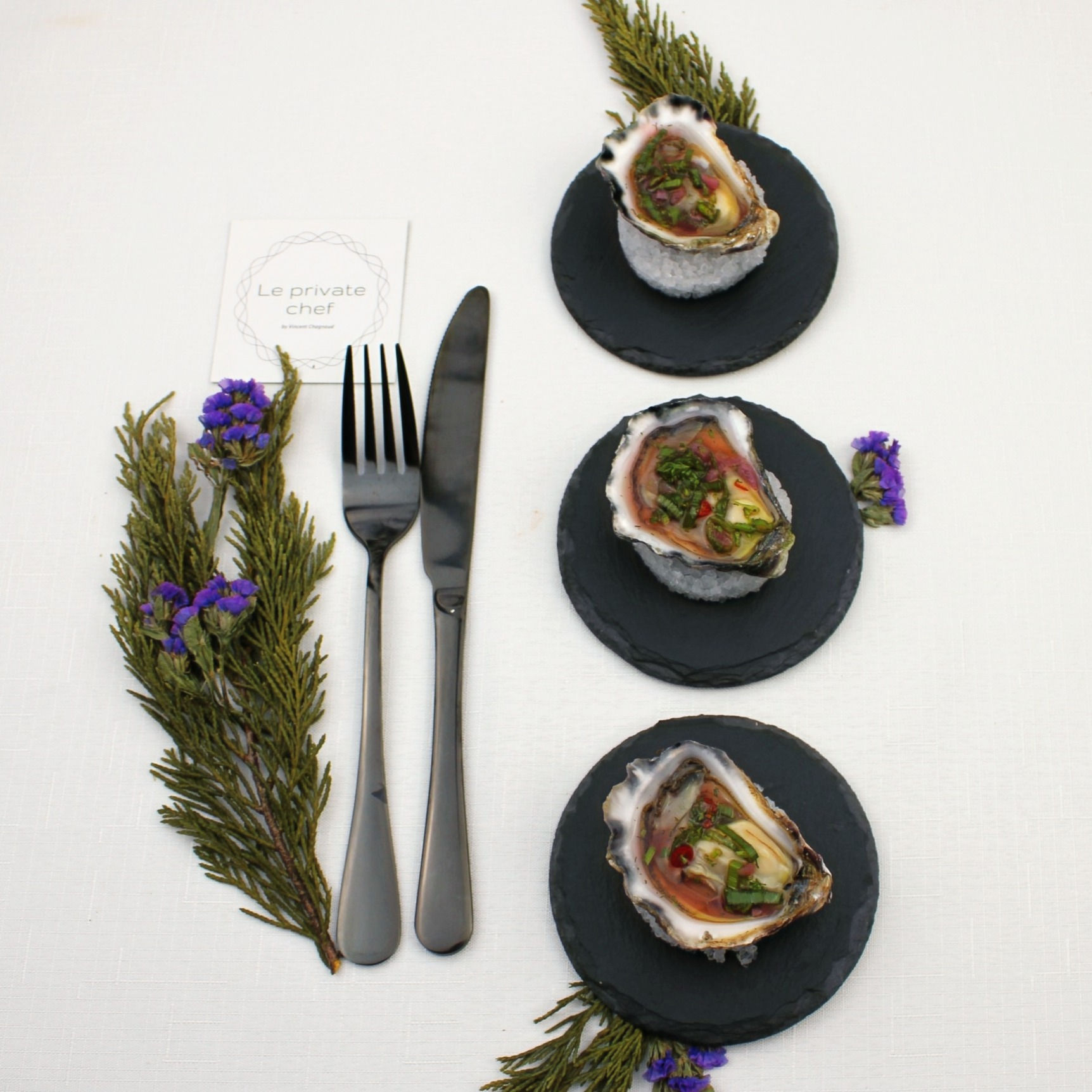 Chilli Herbs Oysters by Le Private Chef Sydney