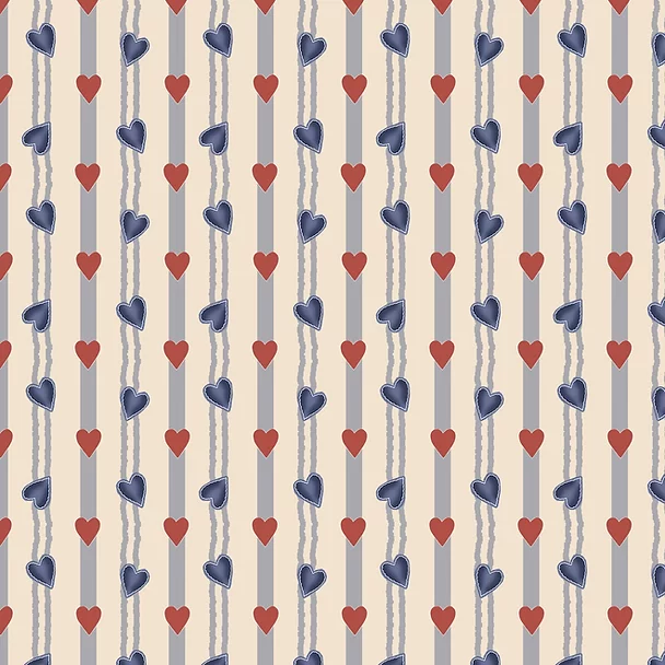 Tricoline Digital Mini Corações Teddy Bear - Coleção Teddy Bear - 0,50x1,50m