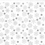 Tricoline Flocos de Neve - Coleção Natal - 0,50x1,50m
