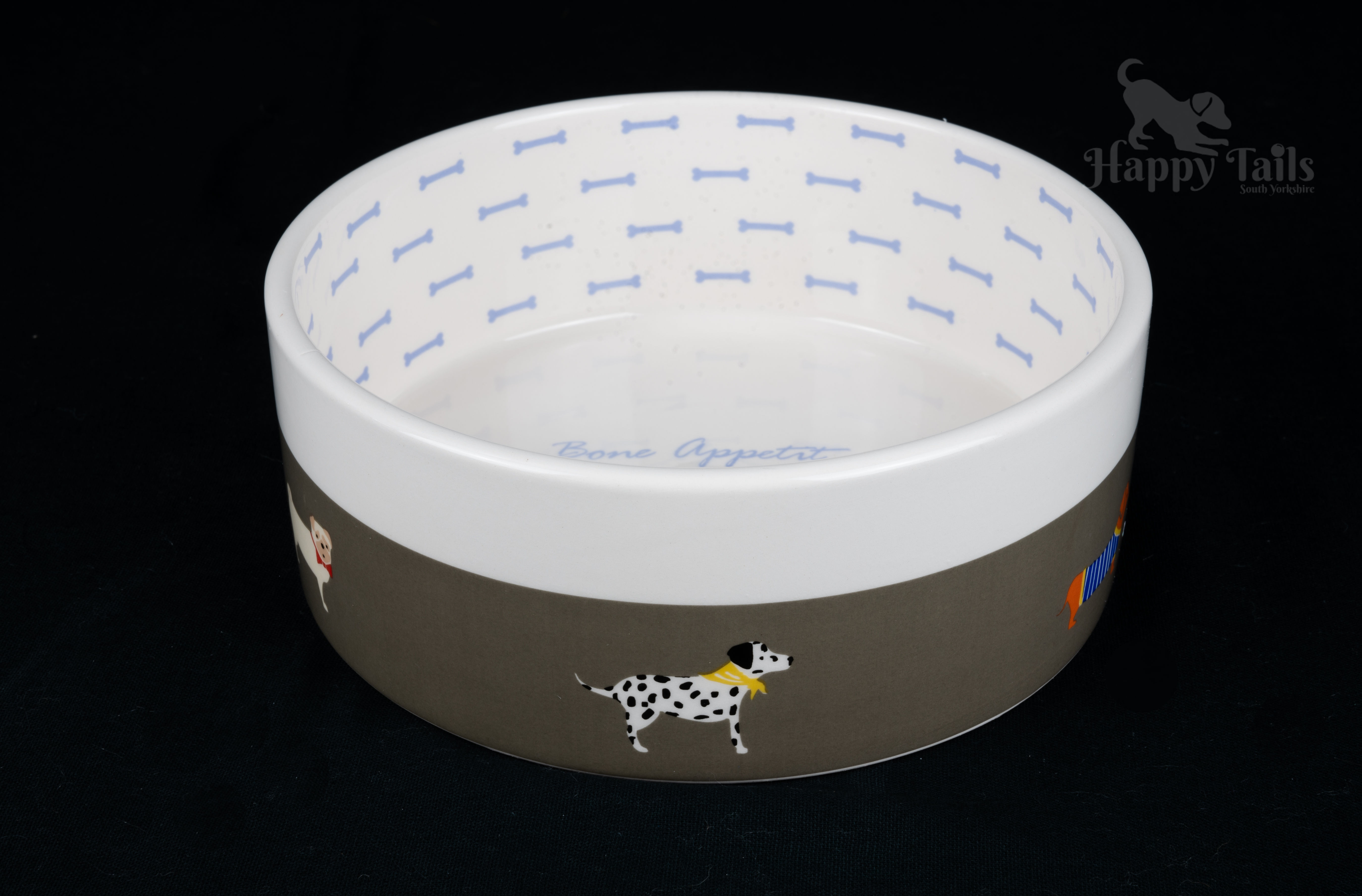 Fat Face Ceramic Marching Dogs Bowl