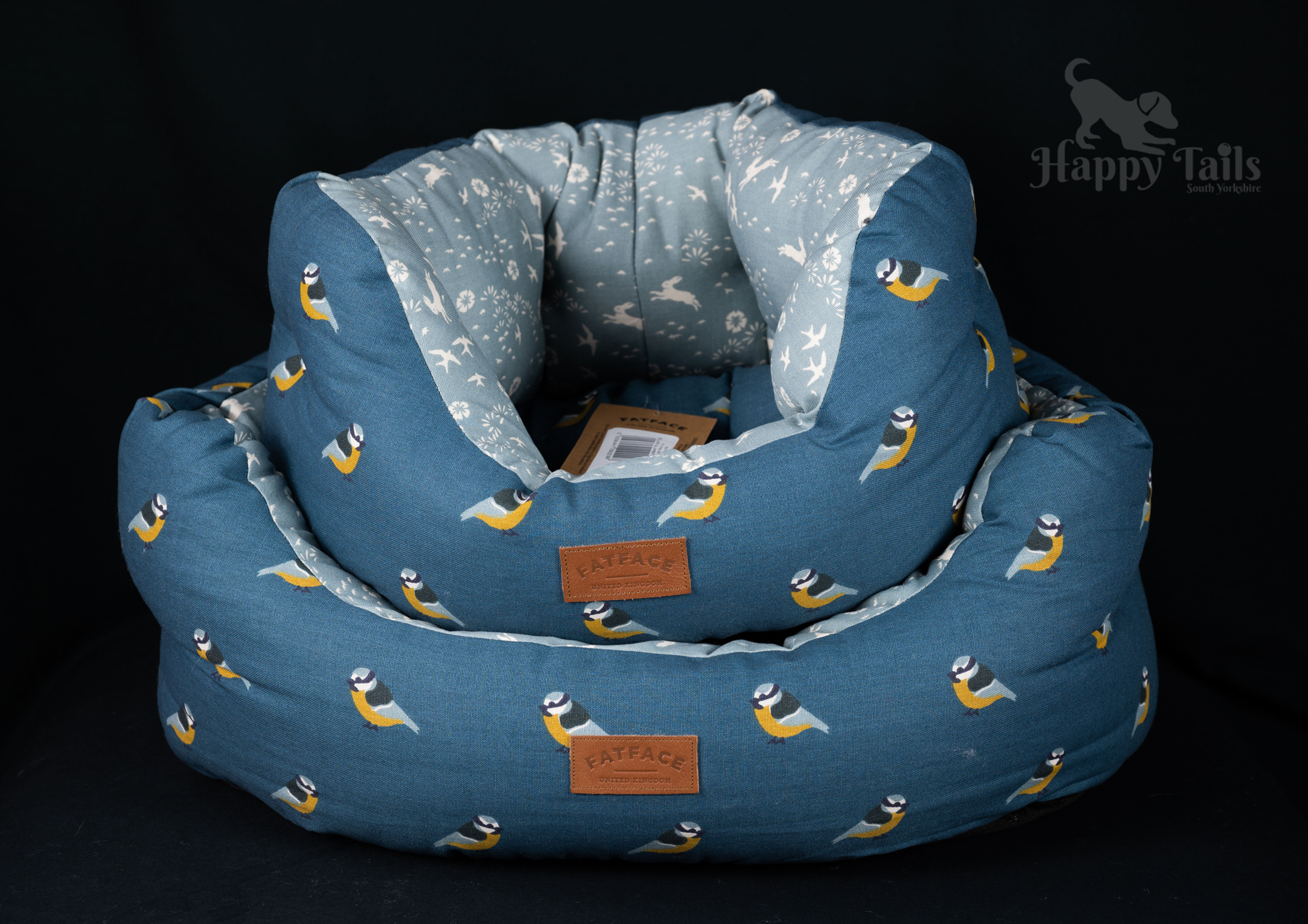 Fat Face Bird Print Luxury Dog Bed
