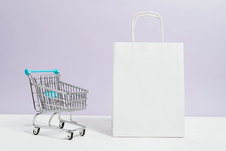 Photo by Photo By: Kaboompics.com: https://www.pexels.com/photo/push-cart-and-a-white-paperbag-5632402/