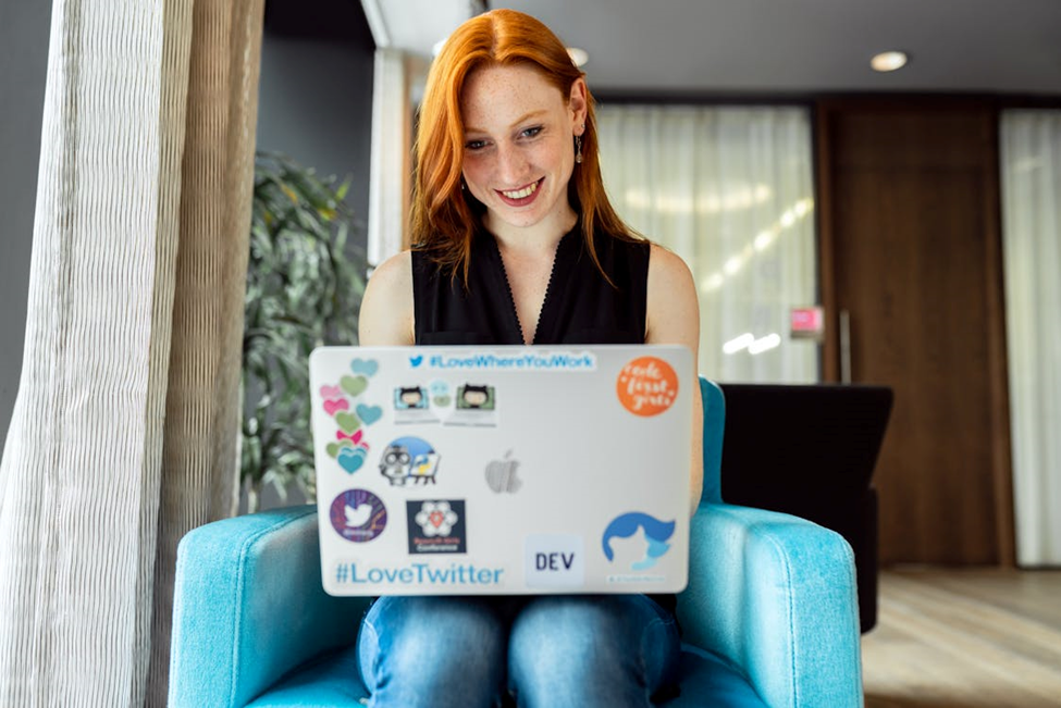 Photo by ThisIsEngineering: https://www.pexels.com/photo/woman-in-black-tank-top-using-laptop-3861961/