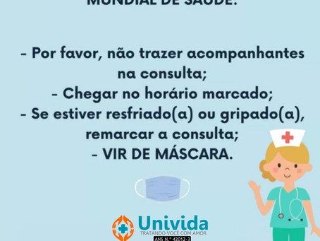 RECOMENDAÇÕES DO MINISTÉRIO DA SAÚDE - CONSULTAS