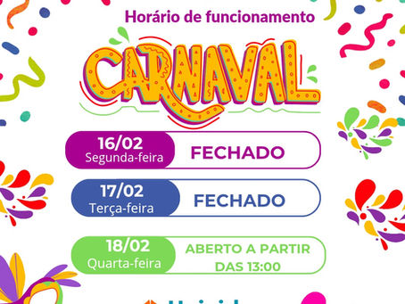 HORÁRIO DE EXPEDIENTE CARNAVAL