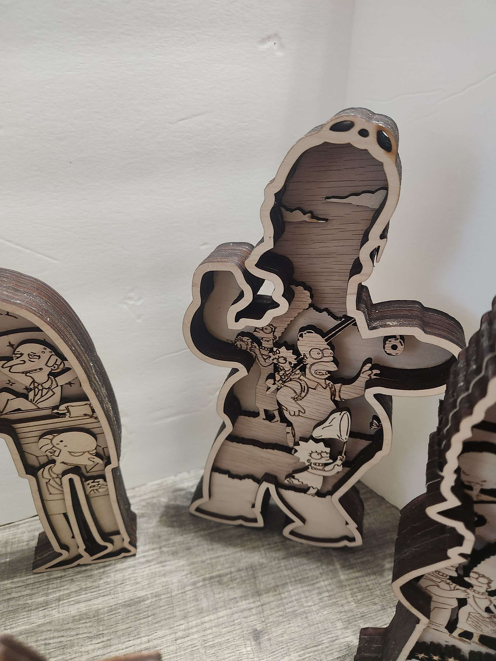 Thumbnail: The Simpsons Family Set Layered Wood Handmade Wood Decor