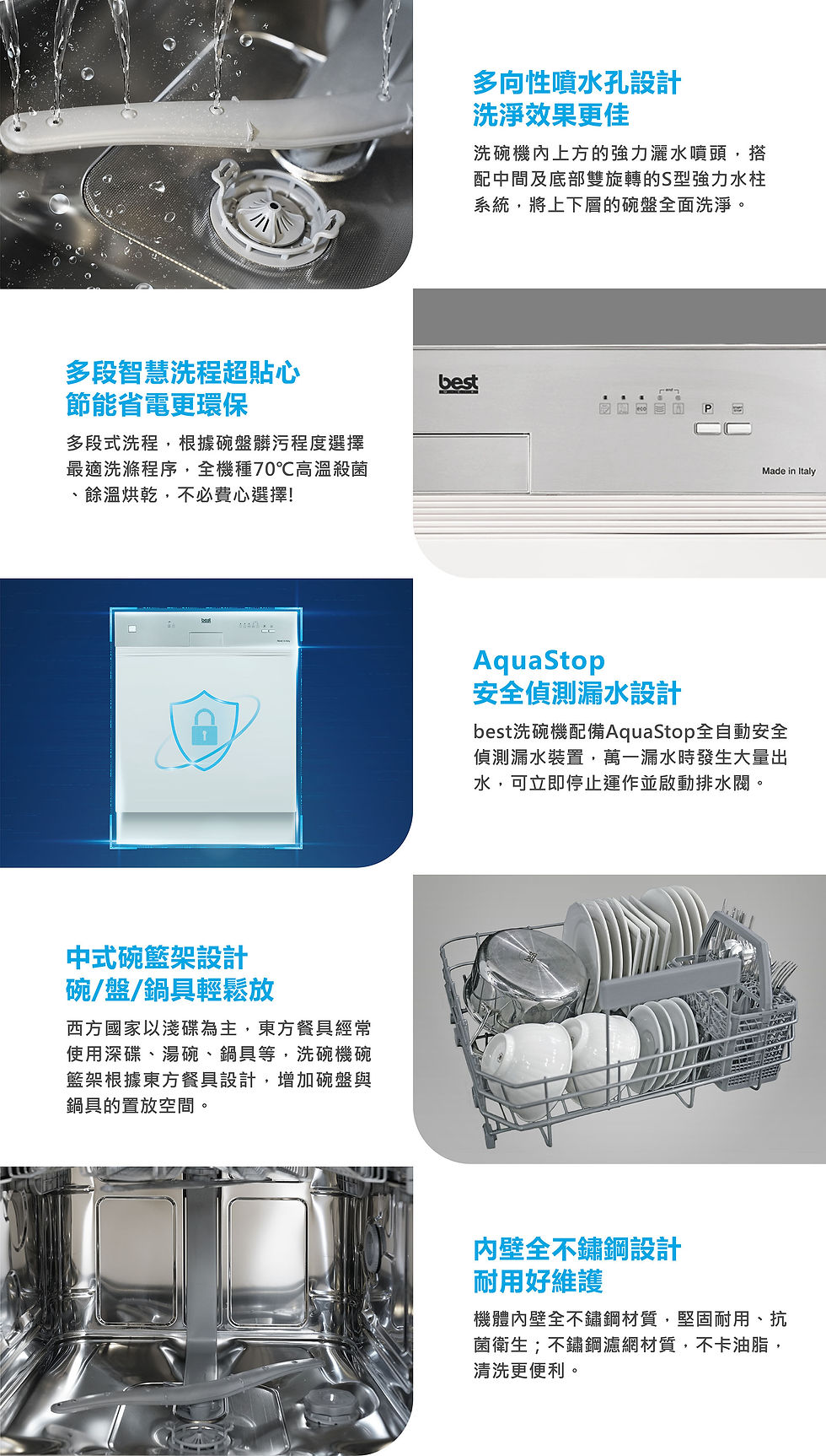 縮圖：Best | 110V半嵌式除氯洗碗機 | G2216